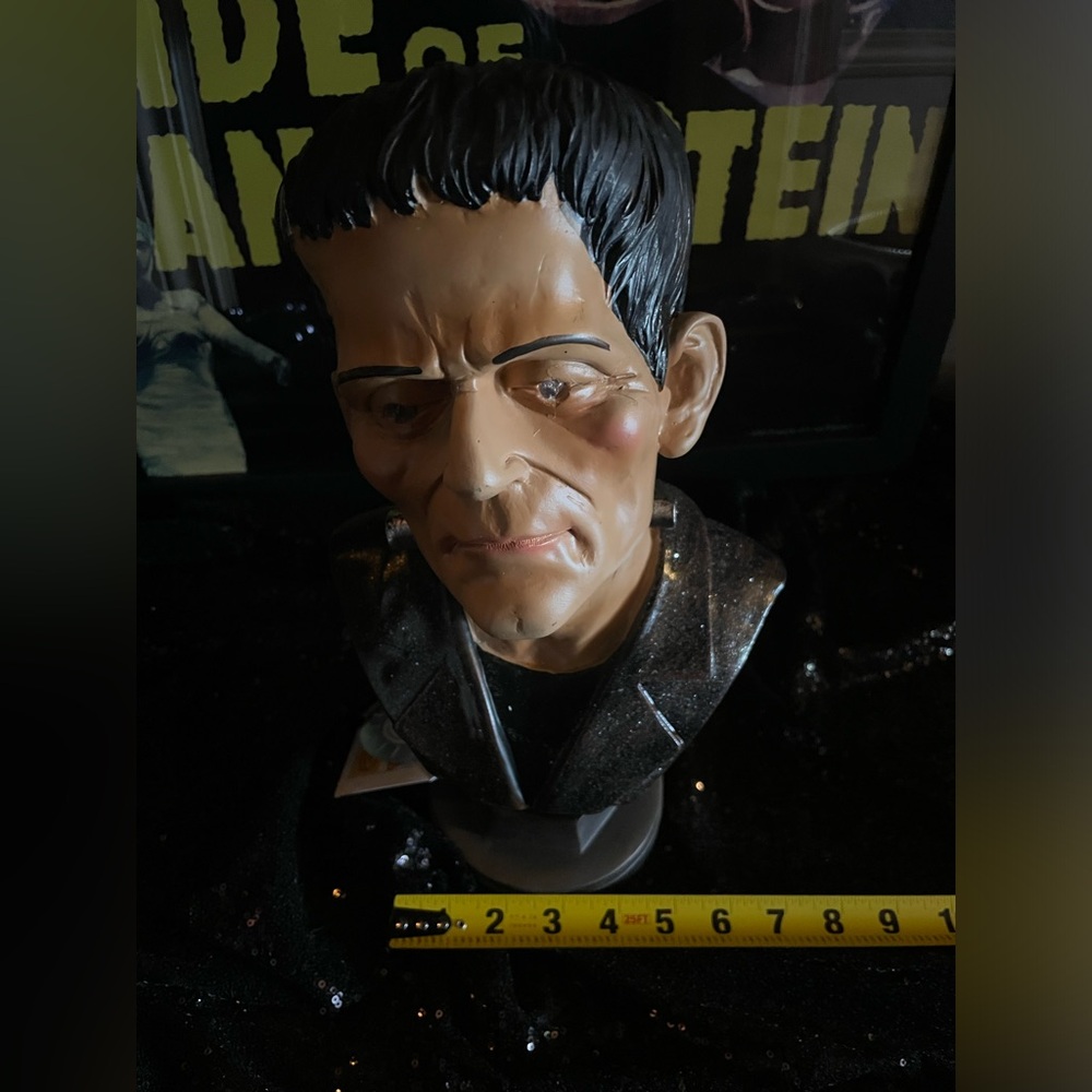 NWT LED Frankenstein Bust Halloween Figure - Picture 11 of 11